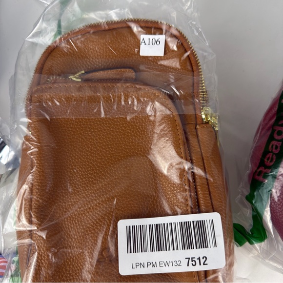 NWOT Genuine Leather RFID Blocking Small Sling Bag Women Crossbody Brown - Picture 15 of 15